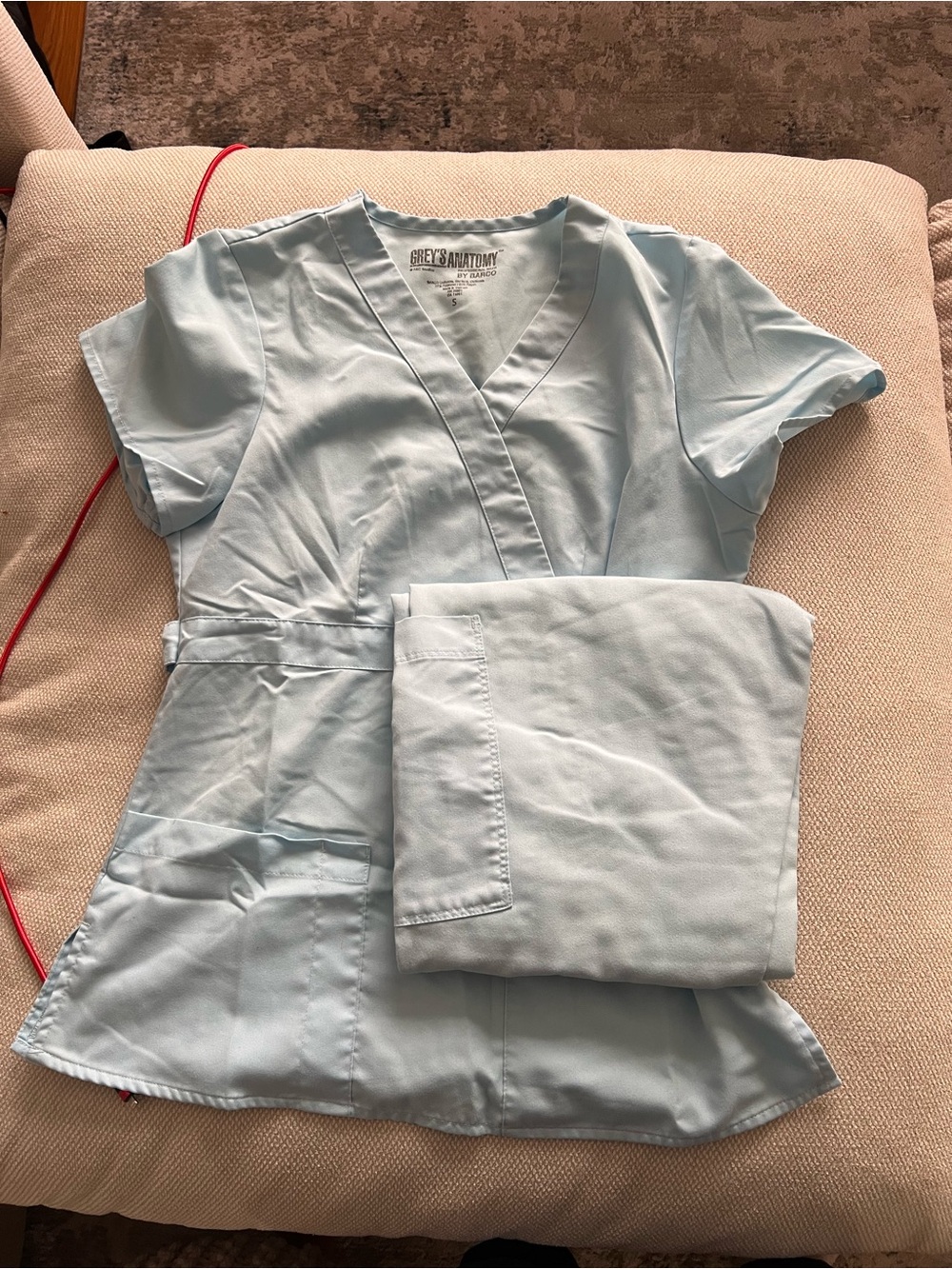 Grey's Anatomy Light Blue Women's Scrub Top and Pants Set